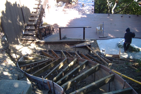 Forming the new stairs