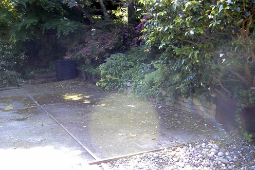 Before, old concrete patio