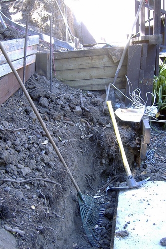 Removing old retaining wall