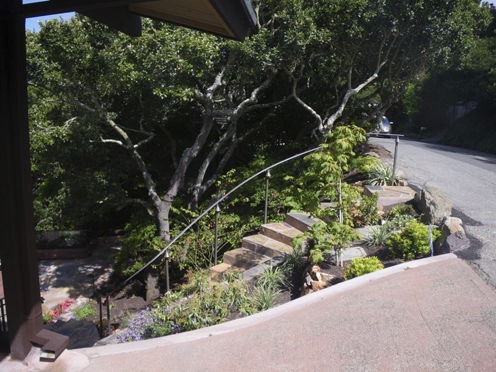Side view of new stairs