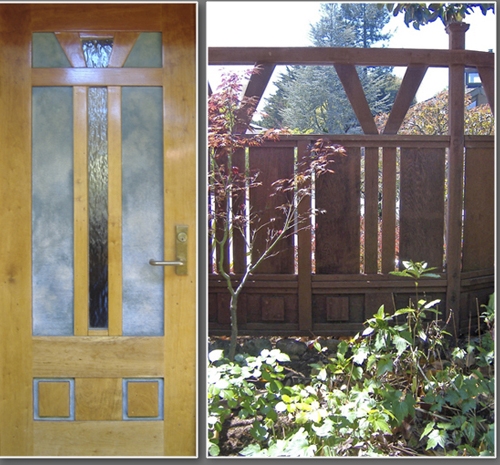 Front door and matching fence design