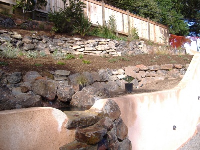 During construction we used existing old concrete