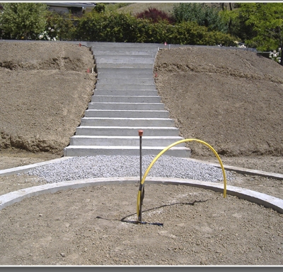 During construction: A new path to the lower level