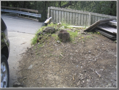 Edge of driveway before the work