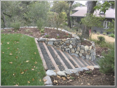 After: looking down the steps