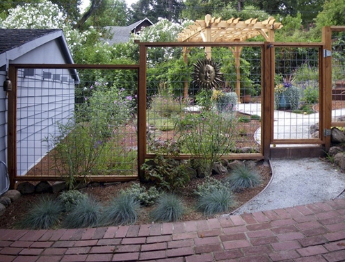 New fence, set back from path, and new entry