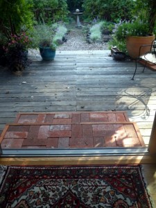 Brick and wood go together well