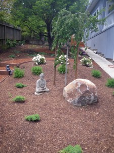 Rough compost is used for large areas